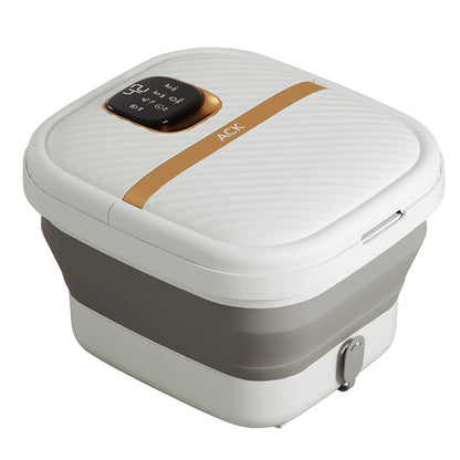 Collapsible Foot Spa with Heat and Massage – Motorized Foot Bath Massager with Remote, Adjustable Temperature, Tai Chi Rollers, Electric Foot Soak Tub